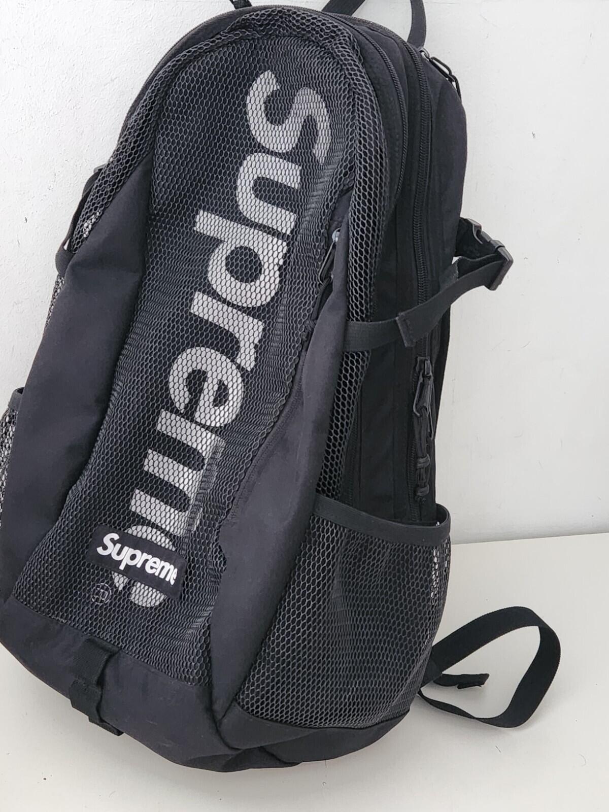 SS20 Supreme Schwarzer Rucksack Cordura Tasche Mesh Rucksack