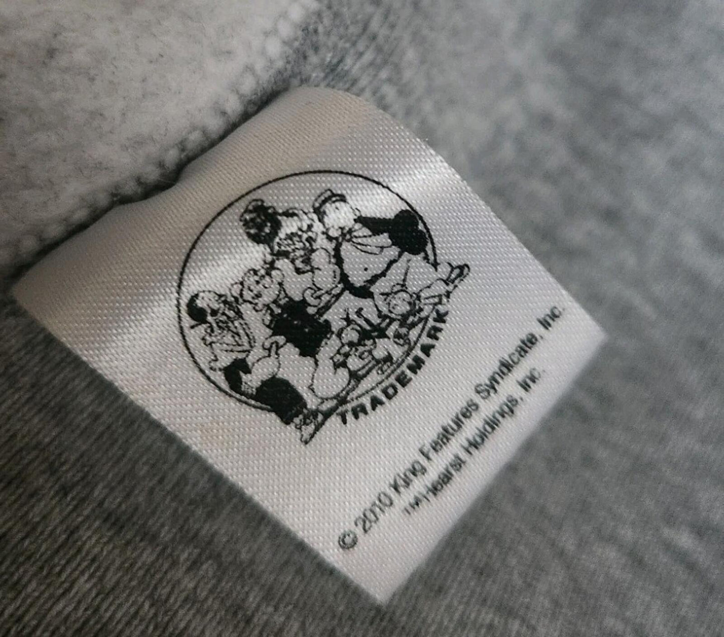 FW10 Supreme Popeye Hooded Sweatshirt L Large hoodie Heather Grey Vintage 2010