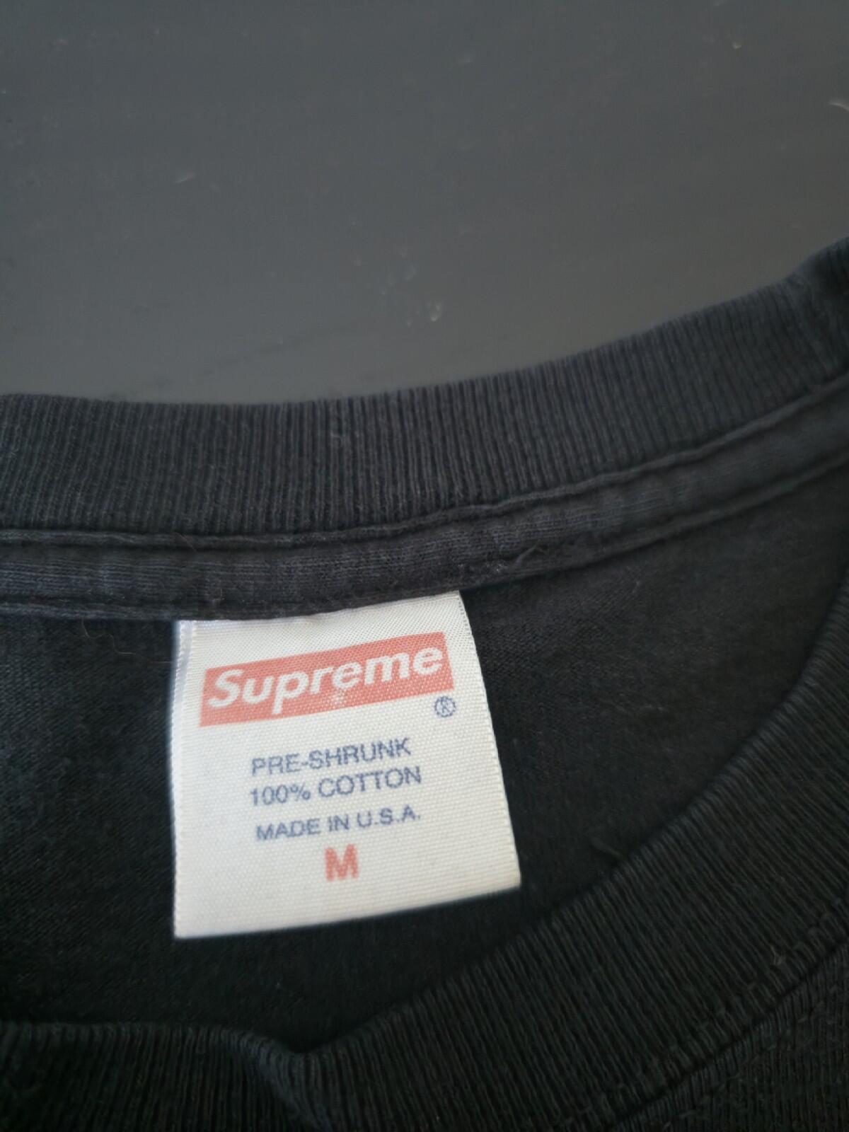 FW13 Supreme x Jean Michel Basquiat Camiseta Negra Manga Larga Talla M