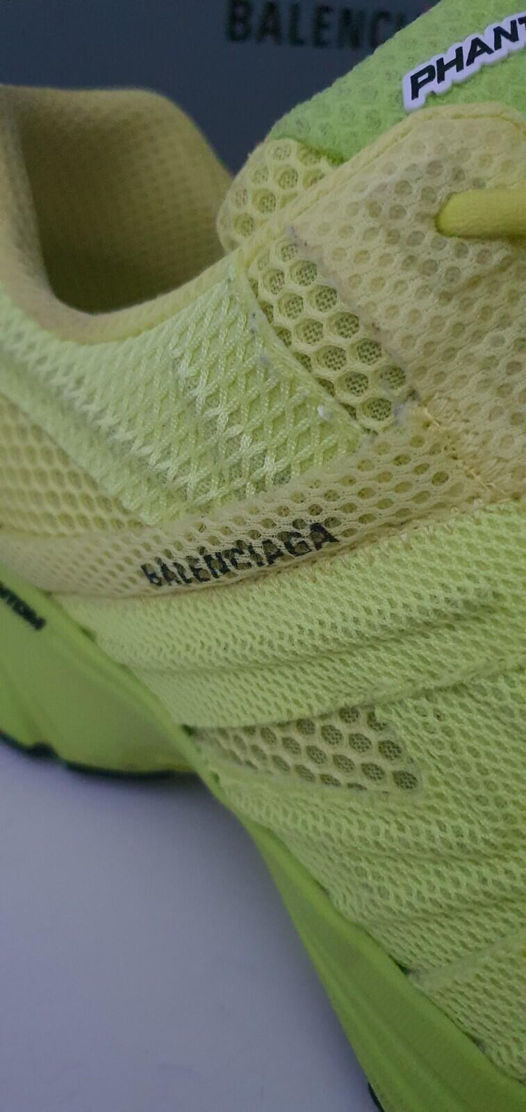 £525 BALENCIAGA Phantom Sneaker Lime And Black UK 10 US 11 EUR 44 trainers Mesh