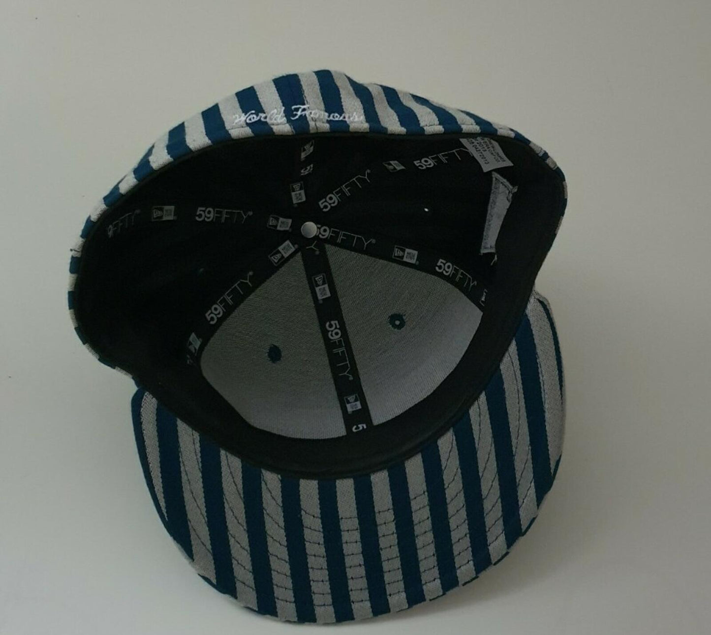 FW13 Supreme New Era 59Fifty Striped Box Logo hat cap 7 3/8 John White and Son
