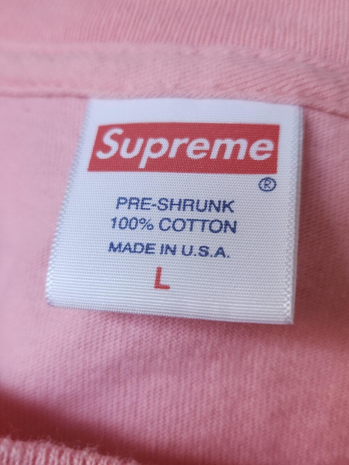 SS17 Supreme Automatic Tee Pink Size L