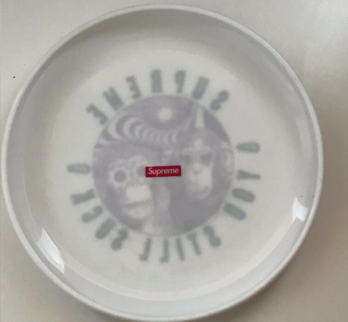 SS16 Supreme Wham O You Still Suck Frisbee white plastic