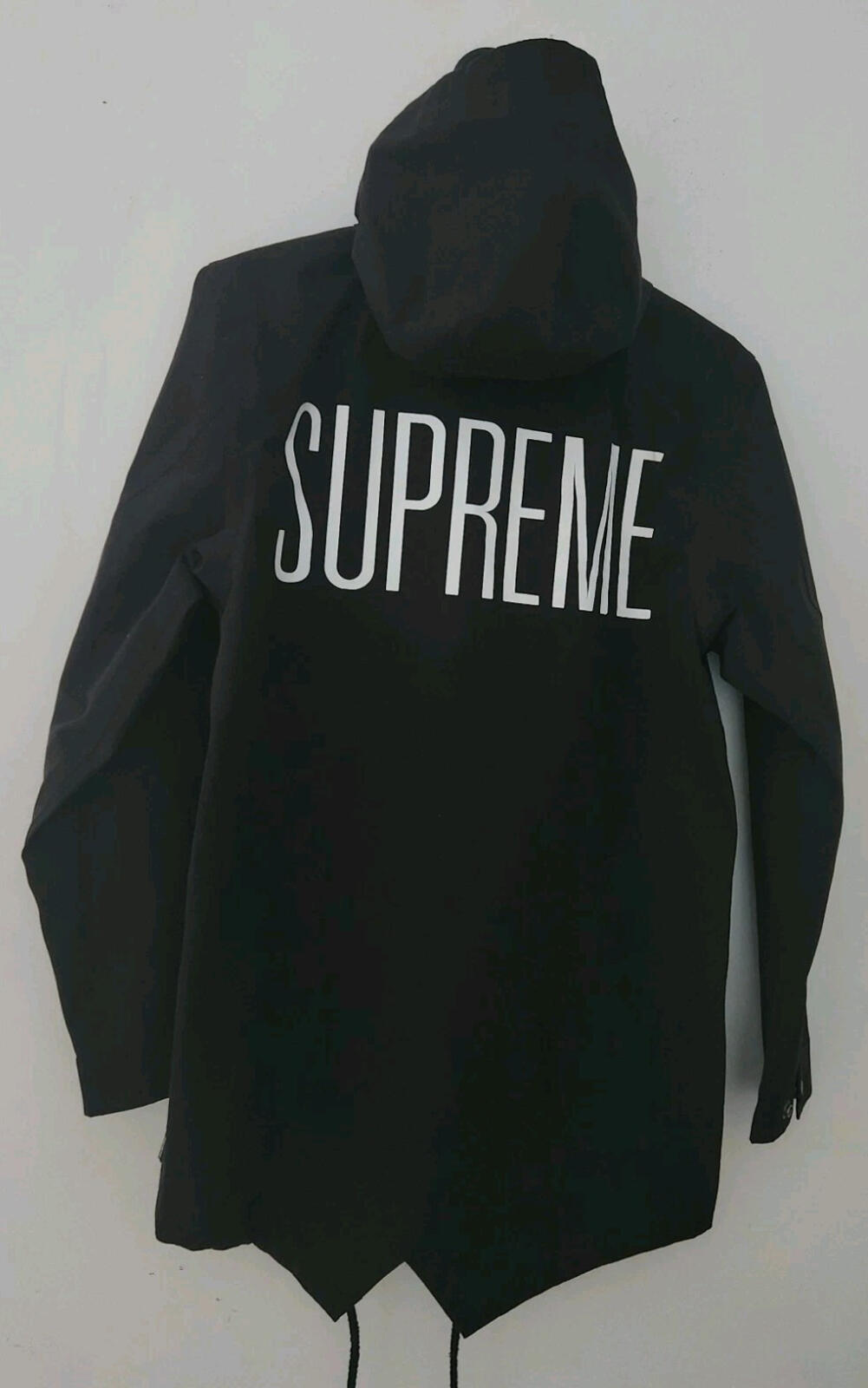 SS13 Supreme Taped Seam Fishtail Black jacket coat Parka Vintage 2013 Waterproof
