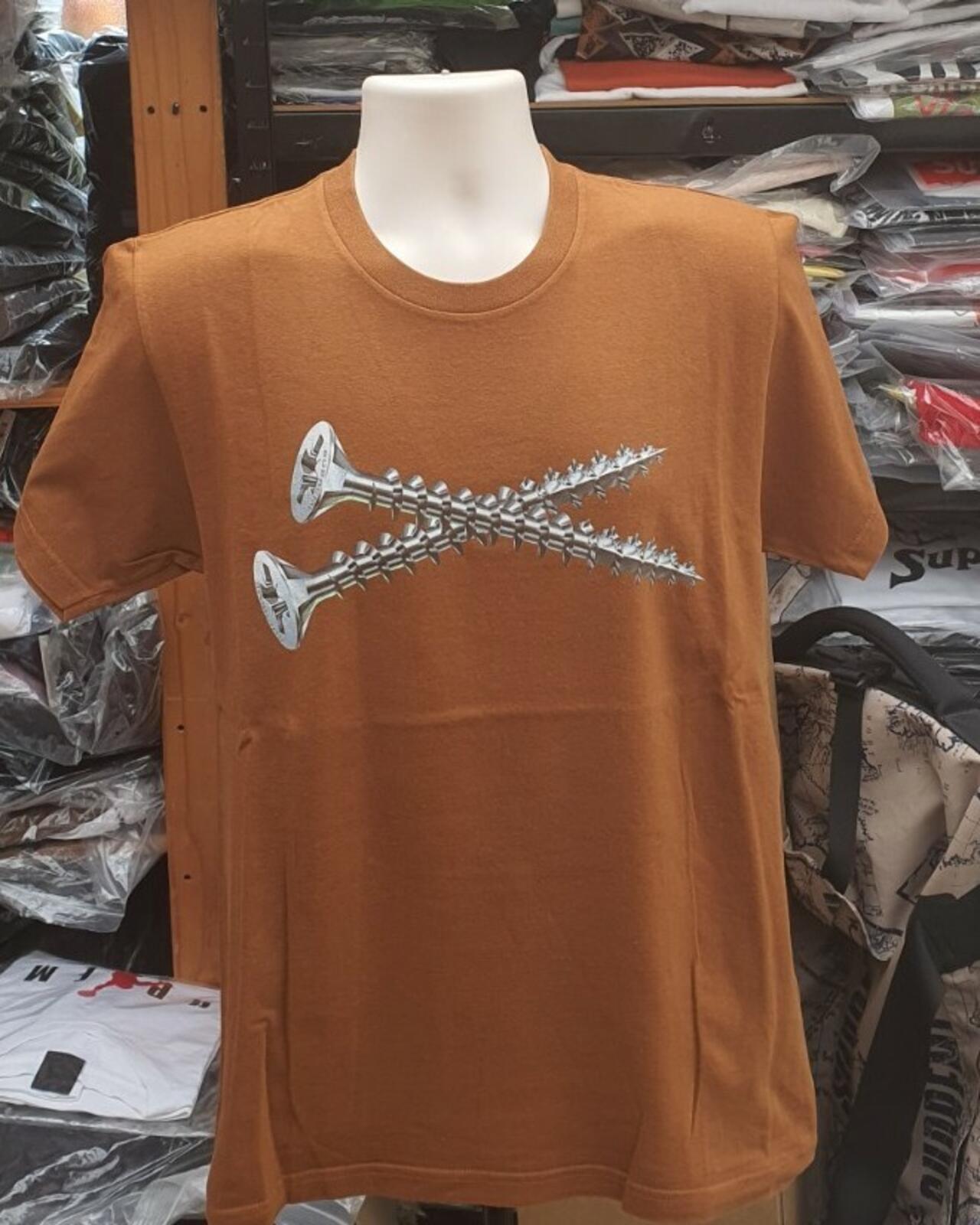 FW16 Supreme Screw brown Tee size M medium T-shirt