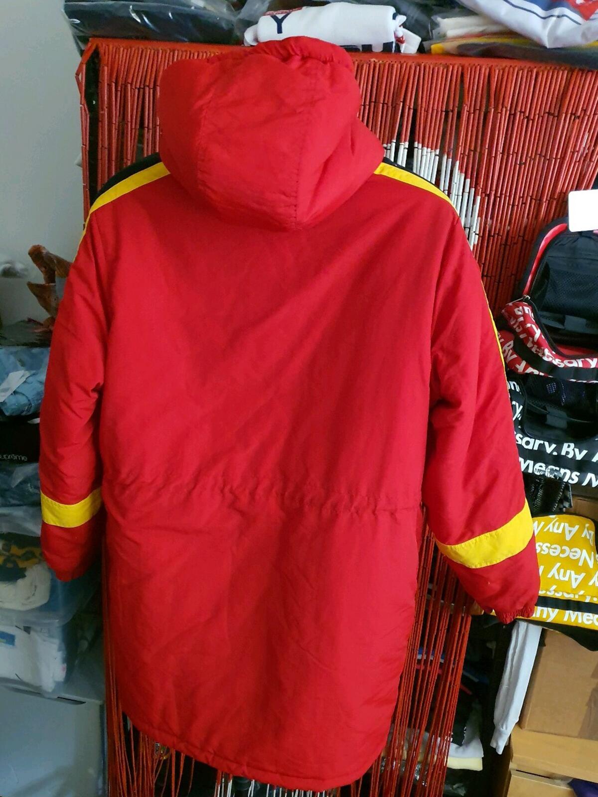 FW18 Supreme Sleeve Logo Sideline Parka Roja Talla S