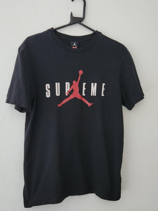 Camiseta FW15 Supreme x Jordan talla L Grande Negra Camiseta Jumpman