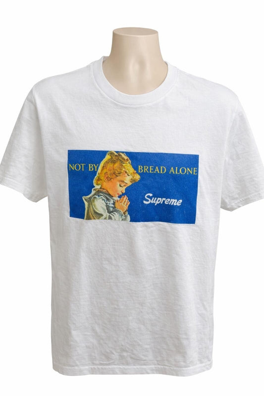 SS15 Supreme Bread Alone Camiseta Talla L Blanca