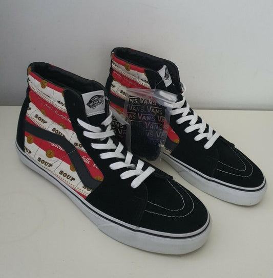 SAMPLE SS12 Supreme x Vans Campbell's Soup Sk8-Hi UK 11 US 12 EUR 46 Andy Warhol