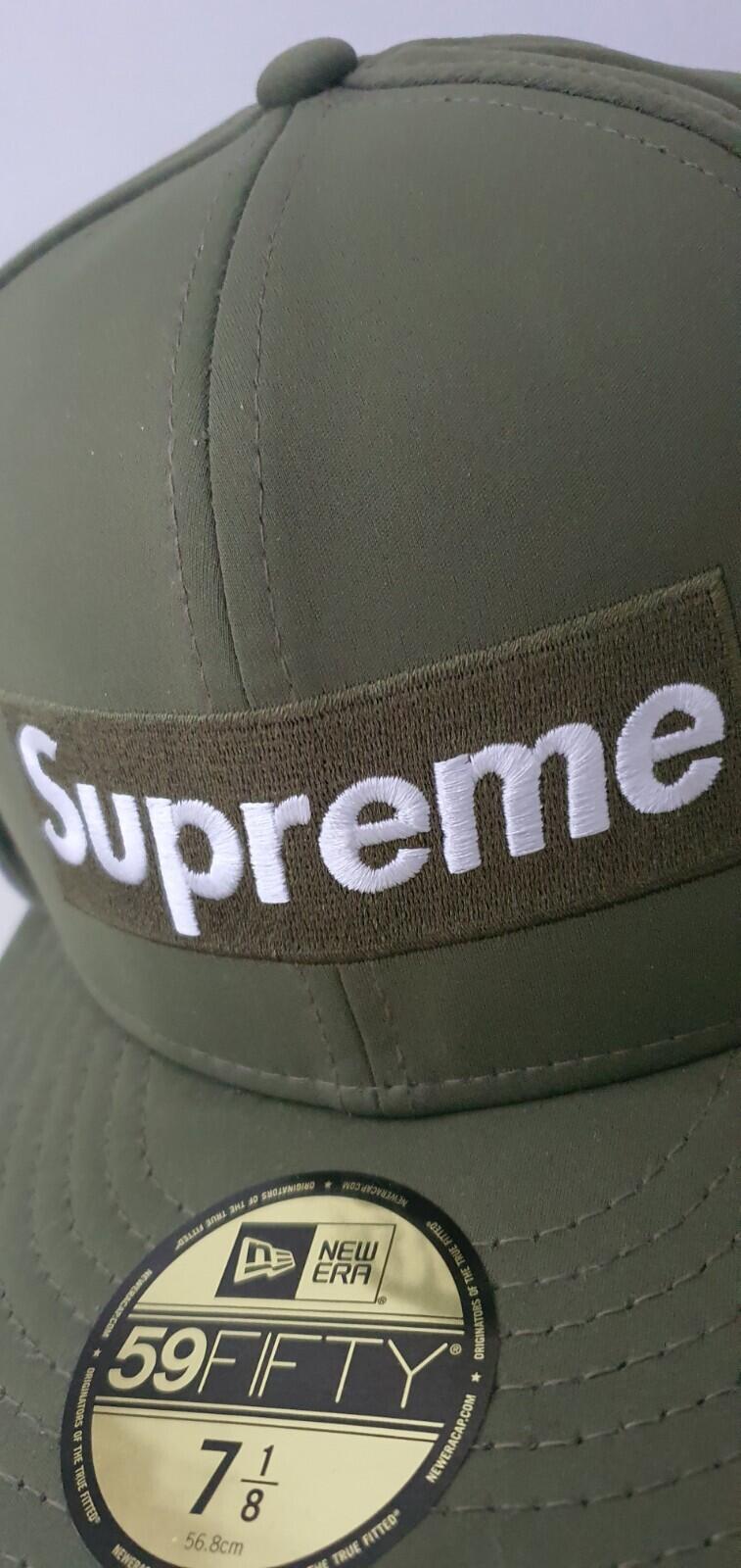 FW20 Supreme Windstopper Earflap Box Logo New Era size 7 1/8 Gore-Tex cap hat