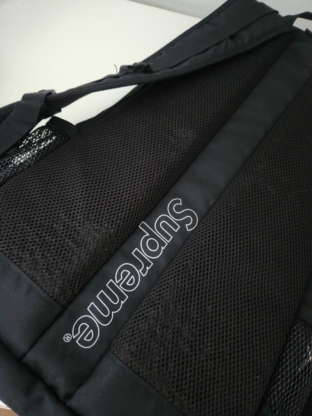 SS20 Supreme Black backpack Cordura Bag Mesh Rucksack