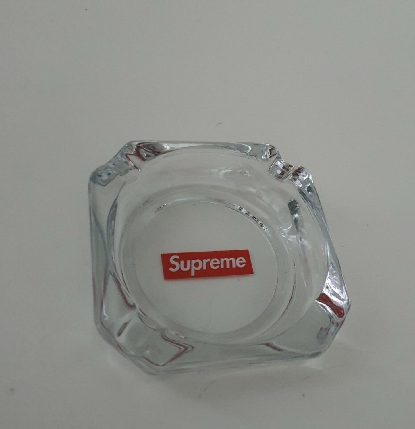 FW08 Supreme Clear glass ashtray box logo Very Rare Accessory 2008