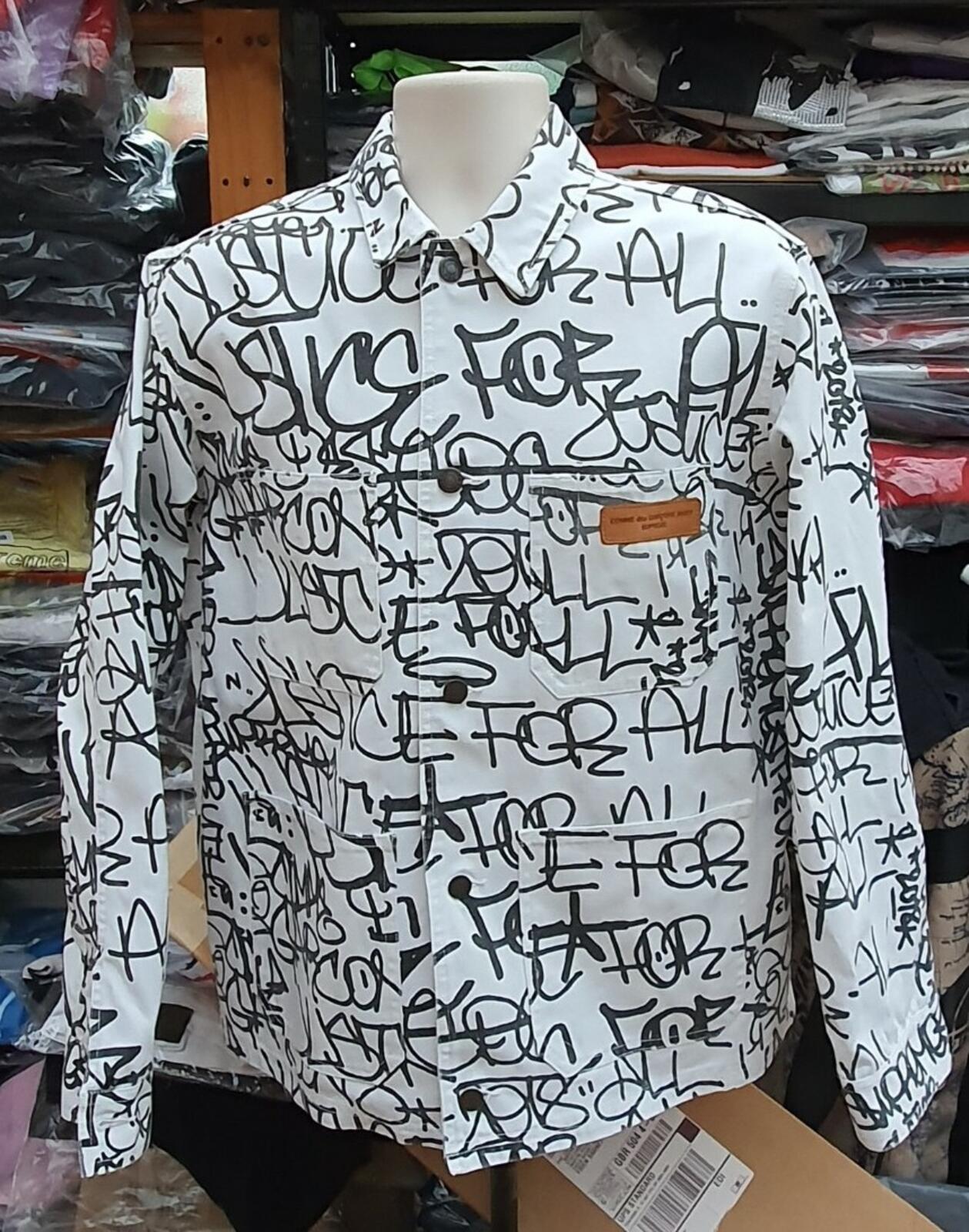 Abrigo de lona estampado FW18 Supreme x Comme Des Garcons Shirt