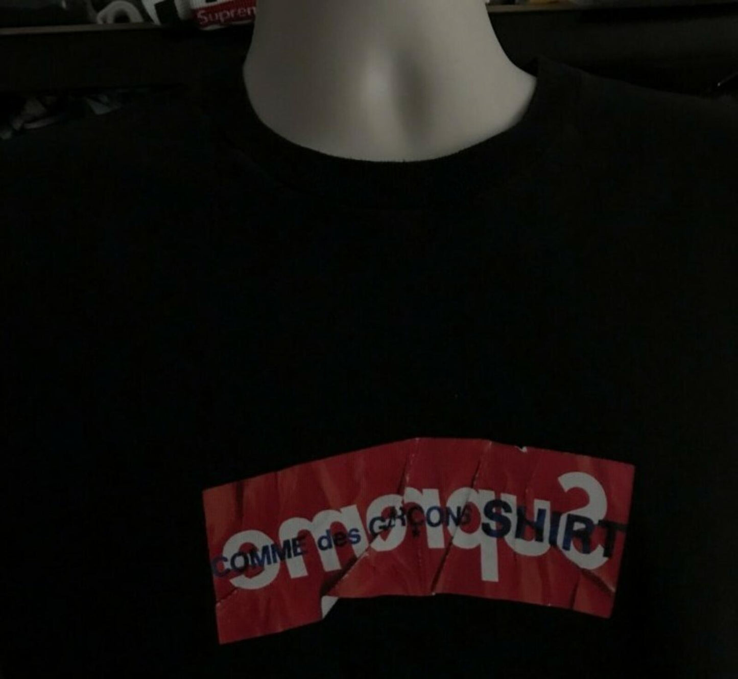 SS17 Supreme CDG Comme Des Garçons Shirt Box Logo Tee Black Size M