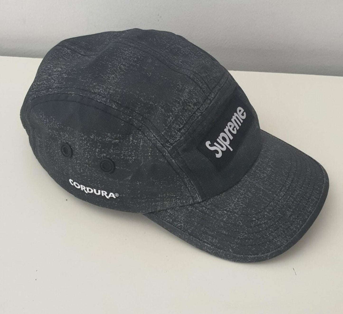 SS22 Supreme Coated Cordura Camp Cap Black