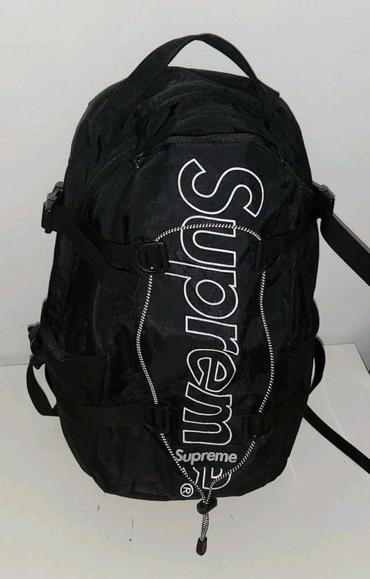 FW18 Supreme Mochila Bolso Negro Resistente al Agua