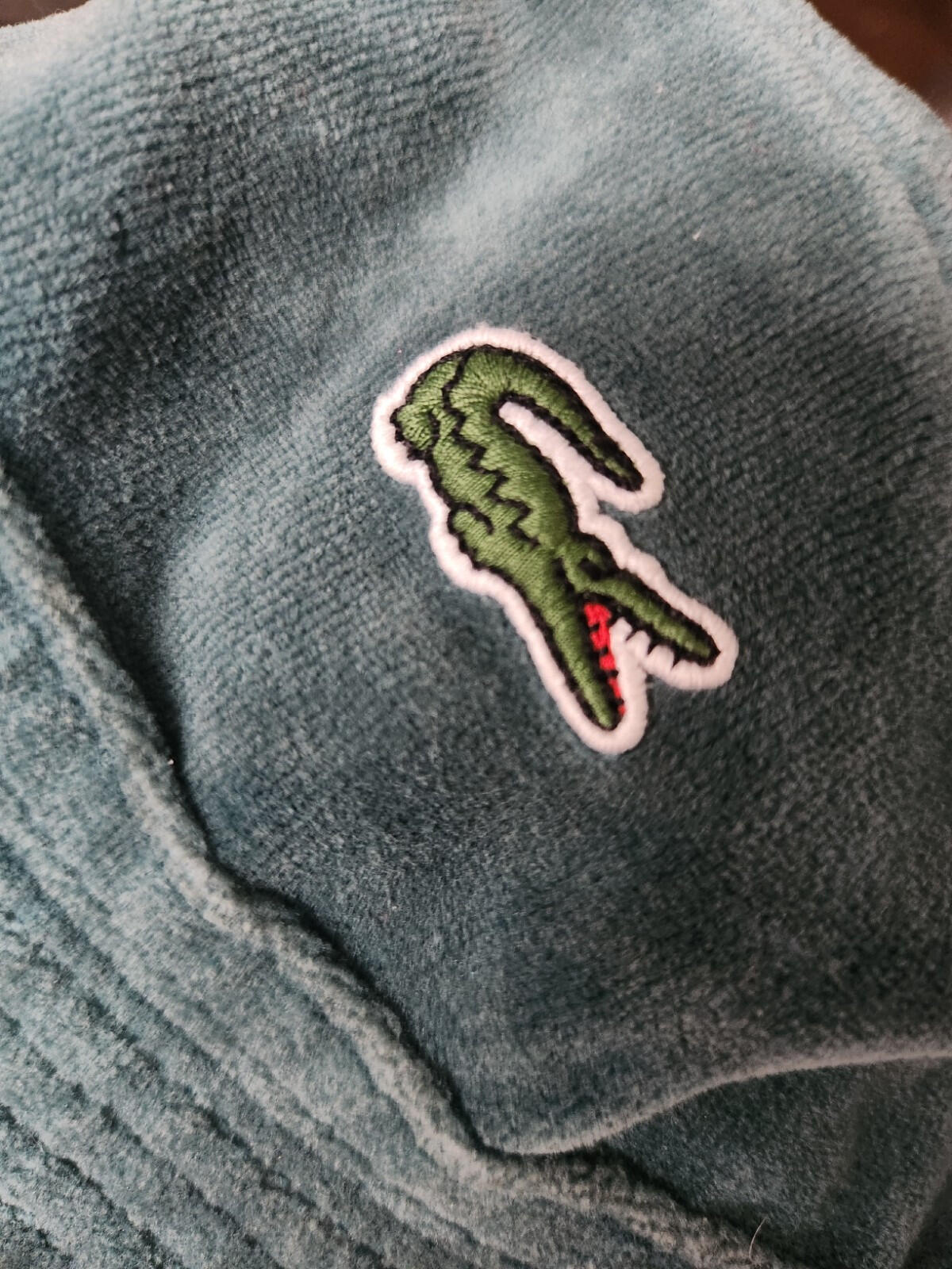 SS18 Supreme x Lacoste Velour crusher size M Medium Teal bucket hat