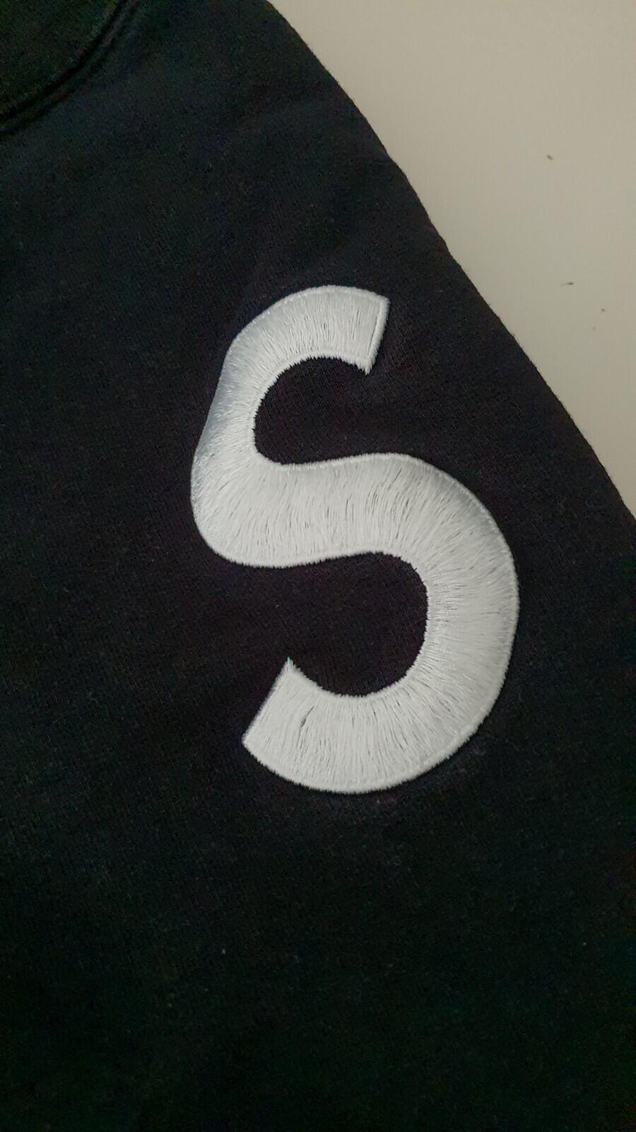 SS19 Supreme S Logo Colorblocked sweatshort black L large shorts sweat short