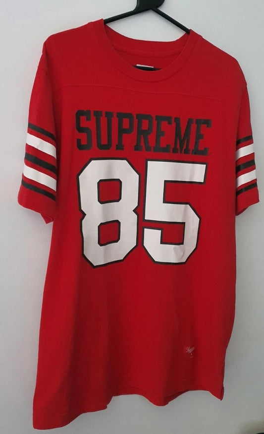 SS11 Supreme Football Top size large red tee t-shirt 85 jersey 2011 vintage Rare