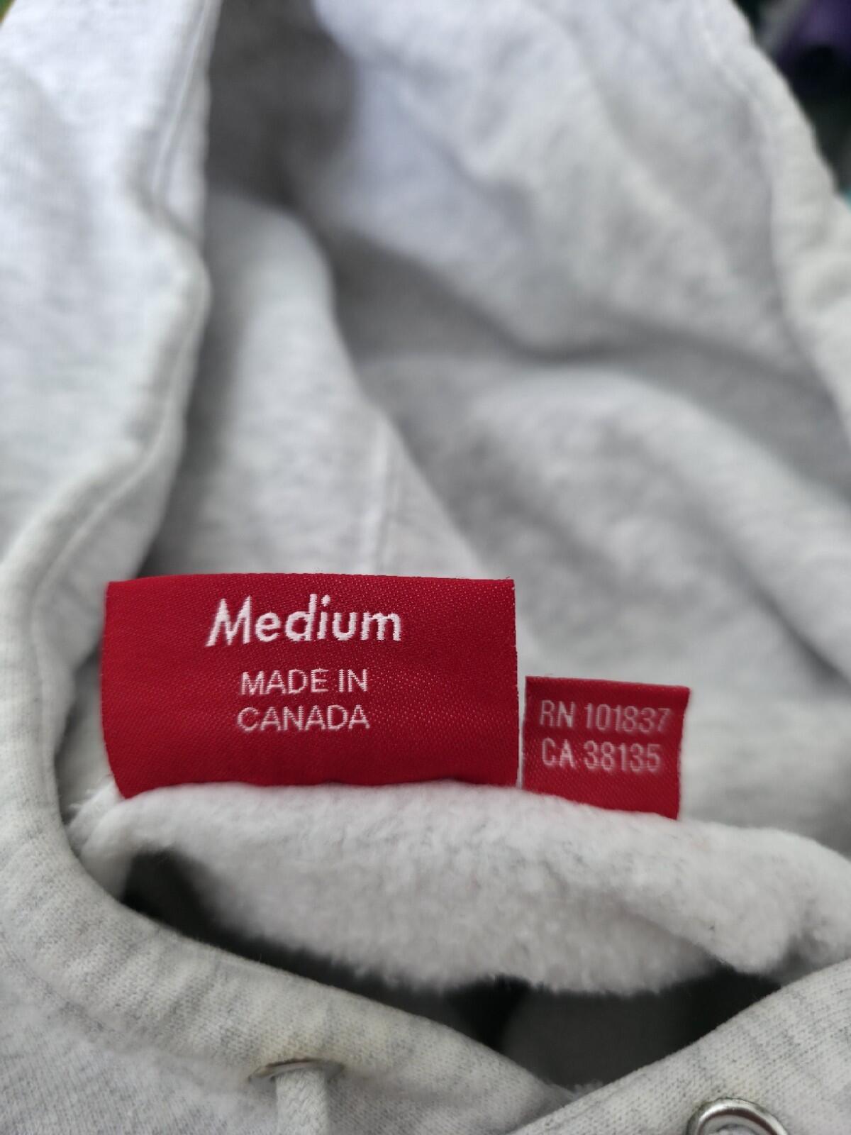 SS20 Supreme XXL Hooded Sweatshirt Ash Grey Size M