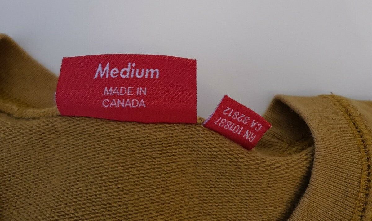 SS14 Supreme Menace II Society Crewneck Senf Größe M