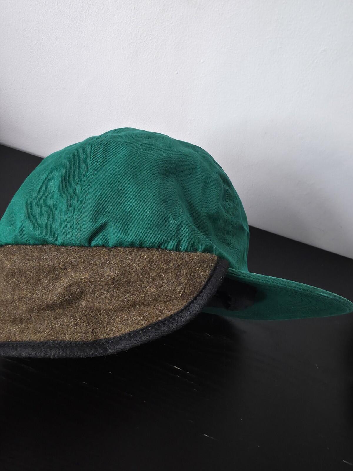 FW12 Supreme Waxed Ear Flap Cap Green Size S/M