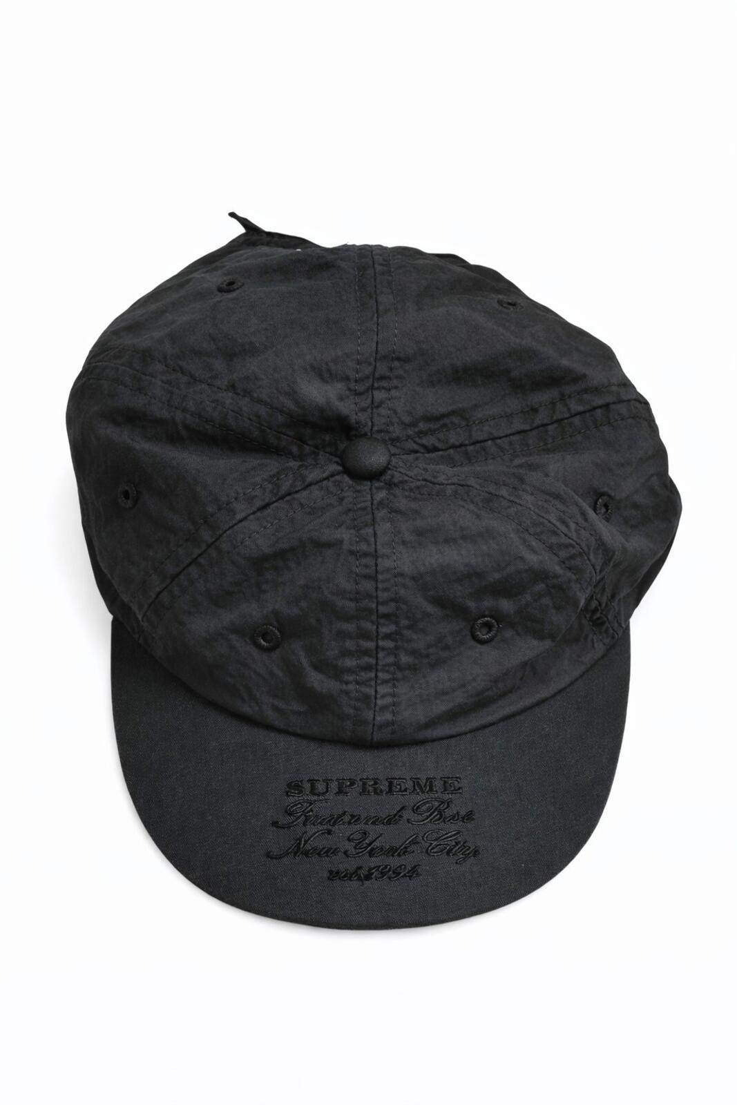 Gorra de 6 paneles de nailon Supreme First And Best SS19 Negra