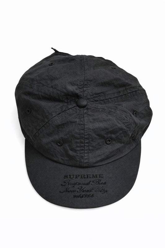 Gorra de 6 paneles de nailon Supreme First And Best SS19 Negra