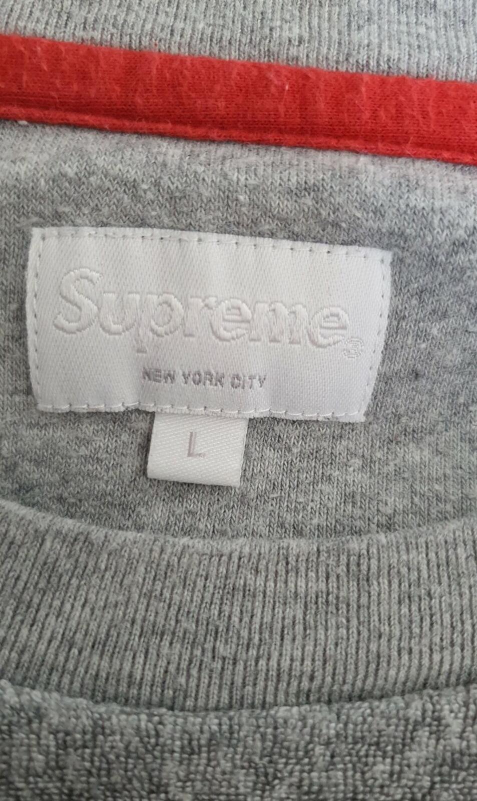 SS15 Supreme Football Terry Top T-Shirt Hellgrau Größe L