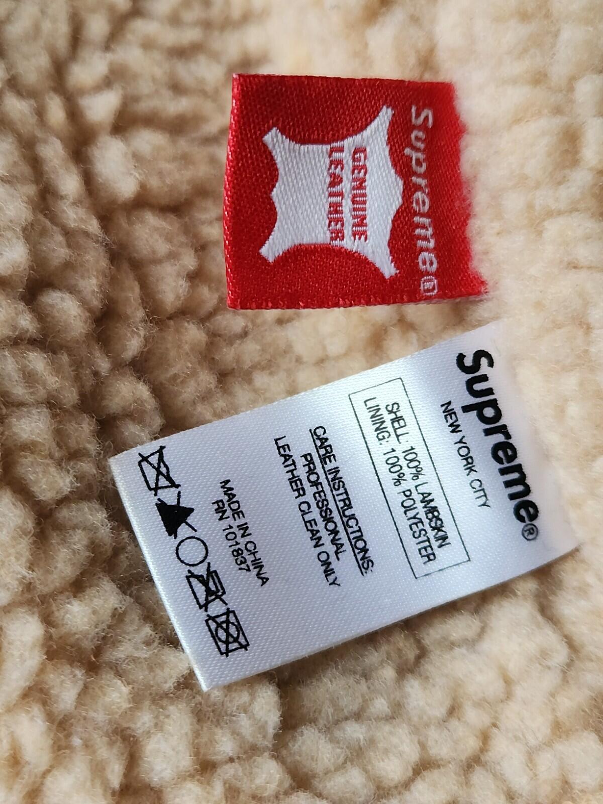FW17 Supreme hooded suede Orange work jacket $588 Size M medium lambskin leather