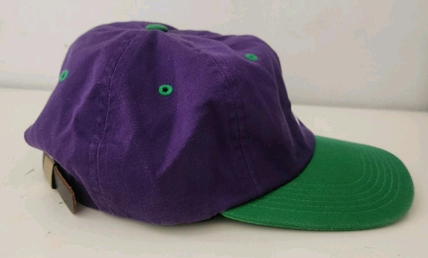 SS16 Supreme 2-Tone Washed S Logo 6-panel Cap Purple Green