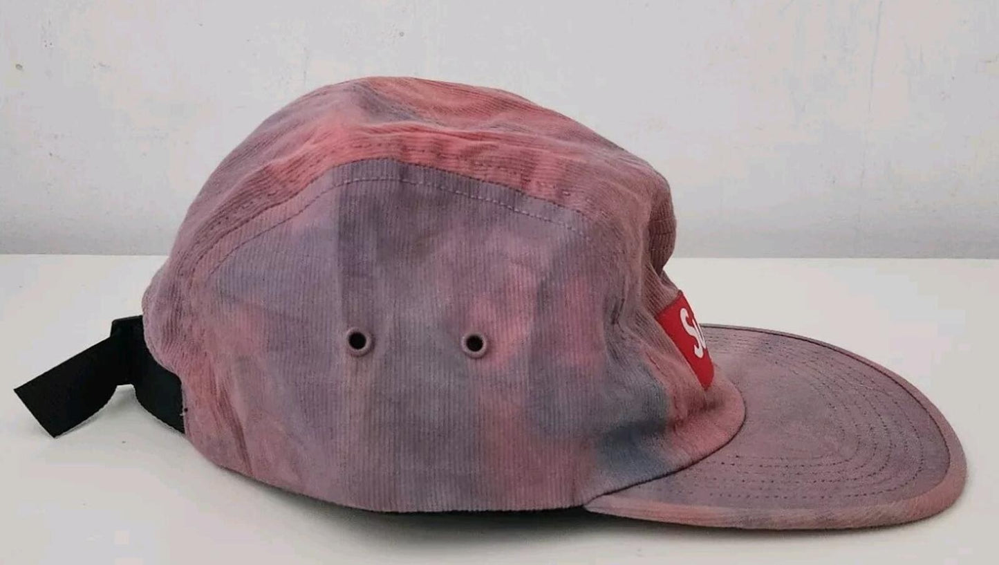 SS16 Supreme Marbled camp cap Red hat box logo Made In U.S.A