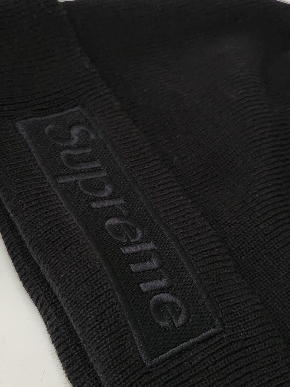 FW14 Supreme New Era Tonal Box Logo Black Beanie Sehr Seltene Mütze Vintage 2014