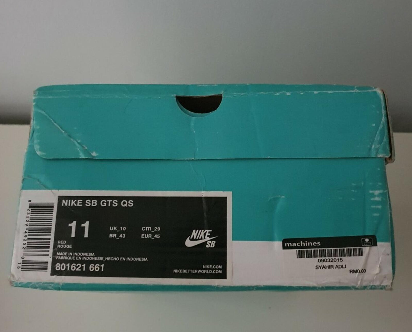 SS15 Supreme x Nike SB GTS trainers red US 11 UK 10  EU 45 lot Rare Vintage 2015
