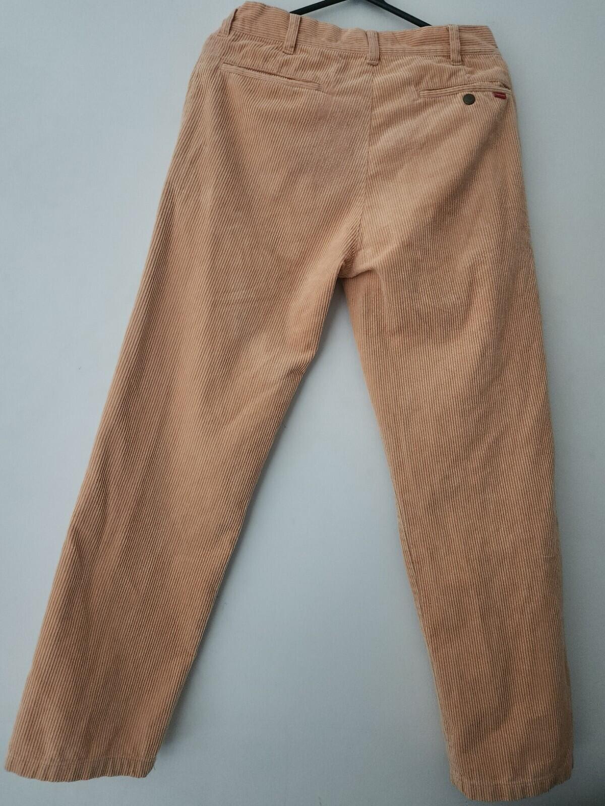 FW17 Supreme Corduroy Work Pant size 30 W30 L30 zip up trousers pants Peach S