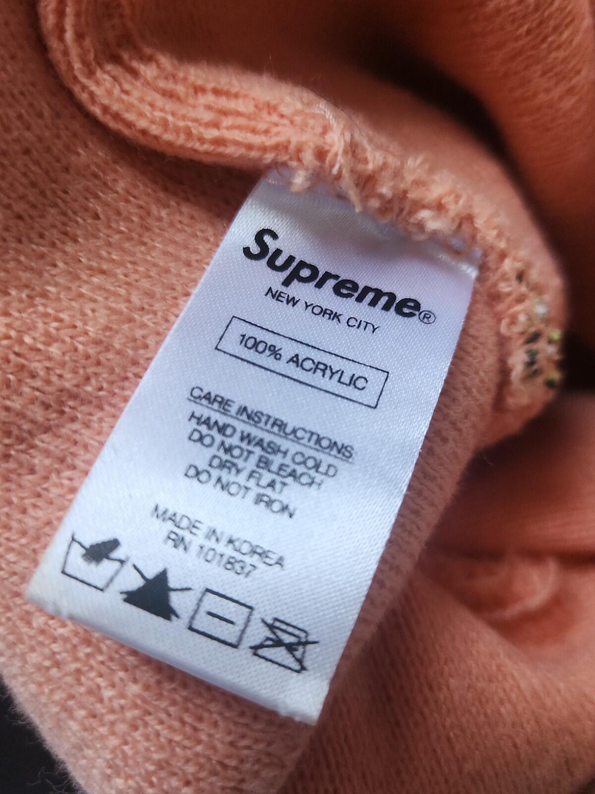 FW19 Supreme Pay Me beanie Peach Hat F UCK YOU