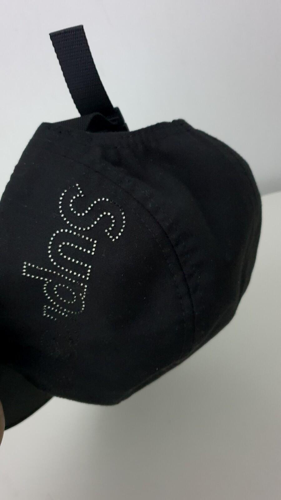 SS16 Supreme Perforated Logo Camp Cap Black