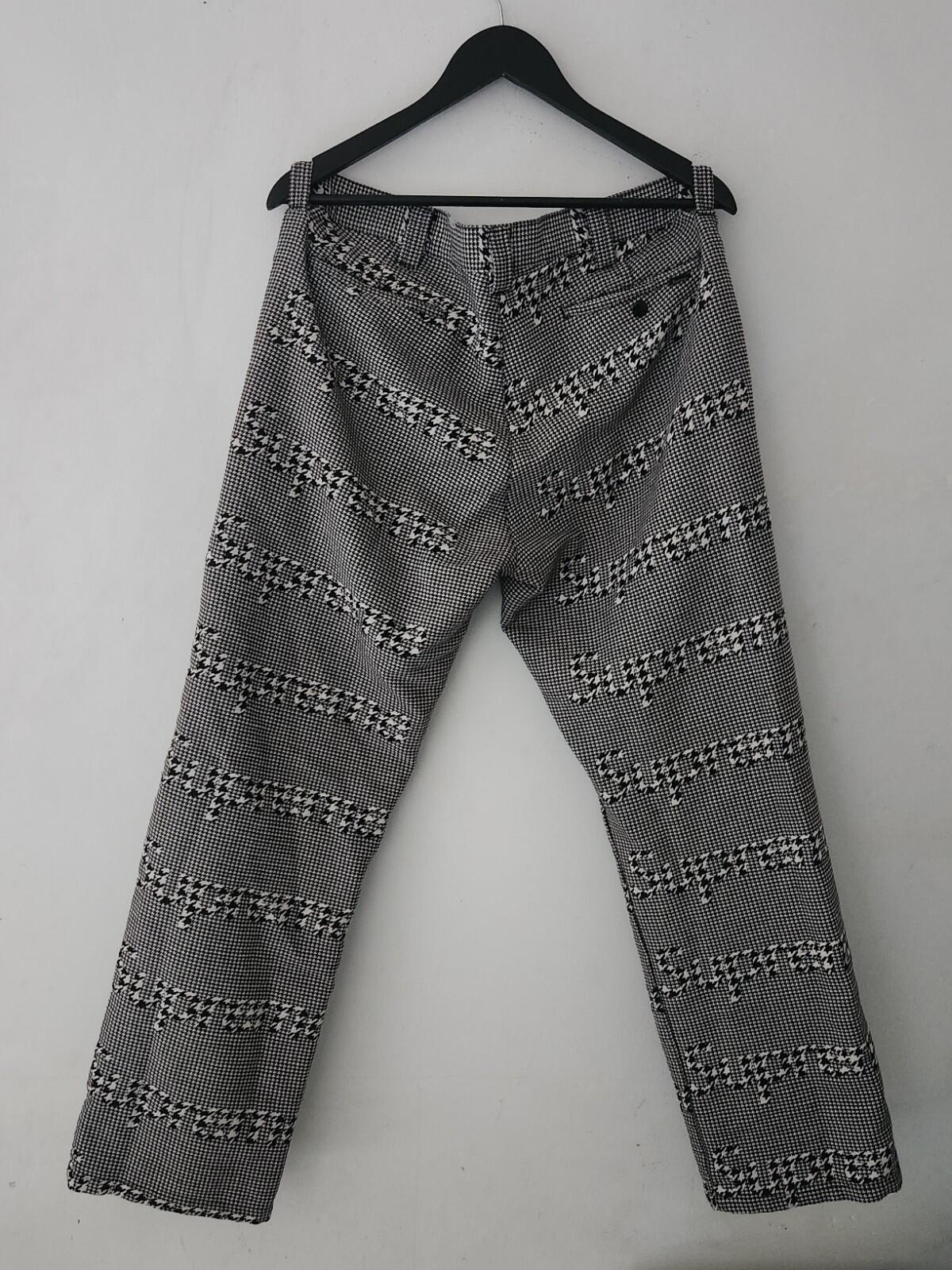FW20 Supreme Black houndstooth work pant size 32 trousers pants W32 L32