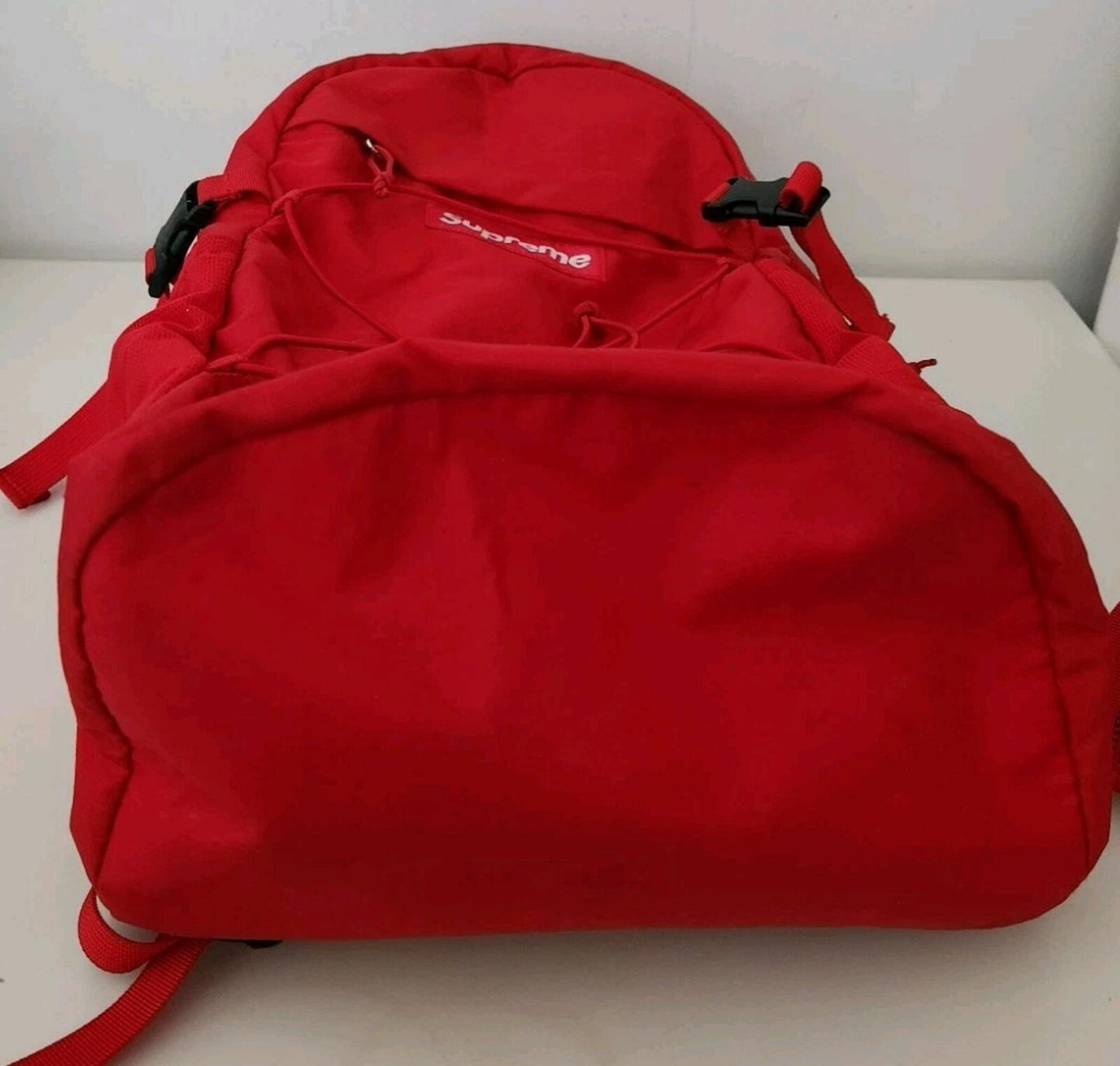 SS16 Supreme red backpack box logo Bag Rare Cordura Fabric