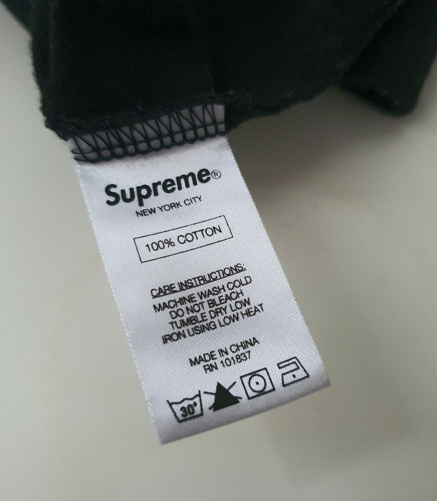 FW16 Supreme Gold Logo Top Black Size M
