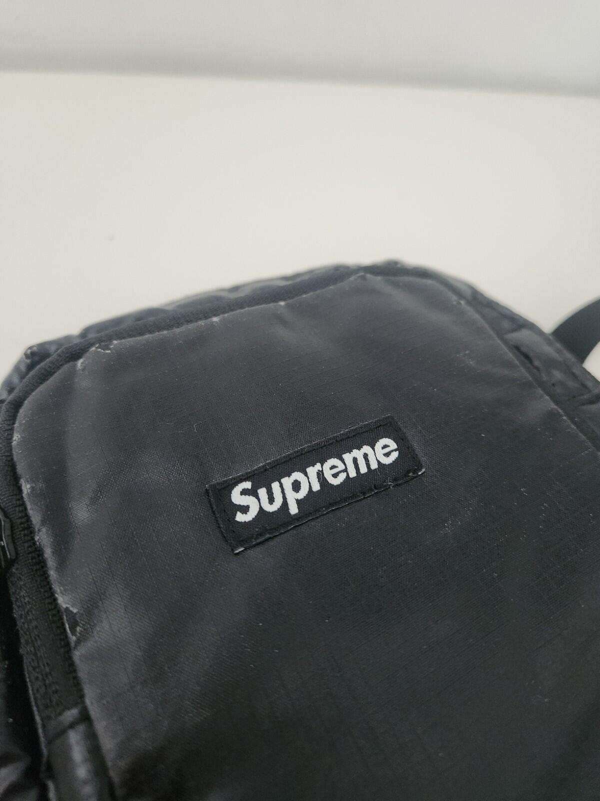 FW17 Supreme shoulder bag black Box Logo Cordura Fabric