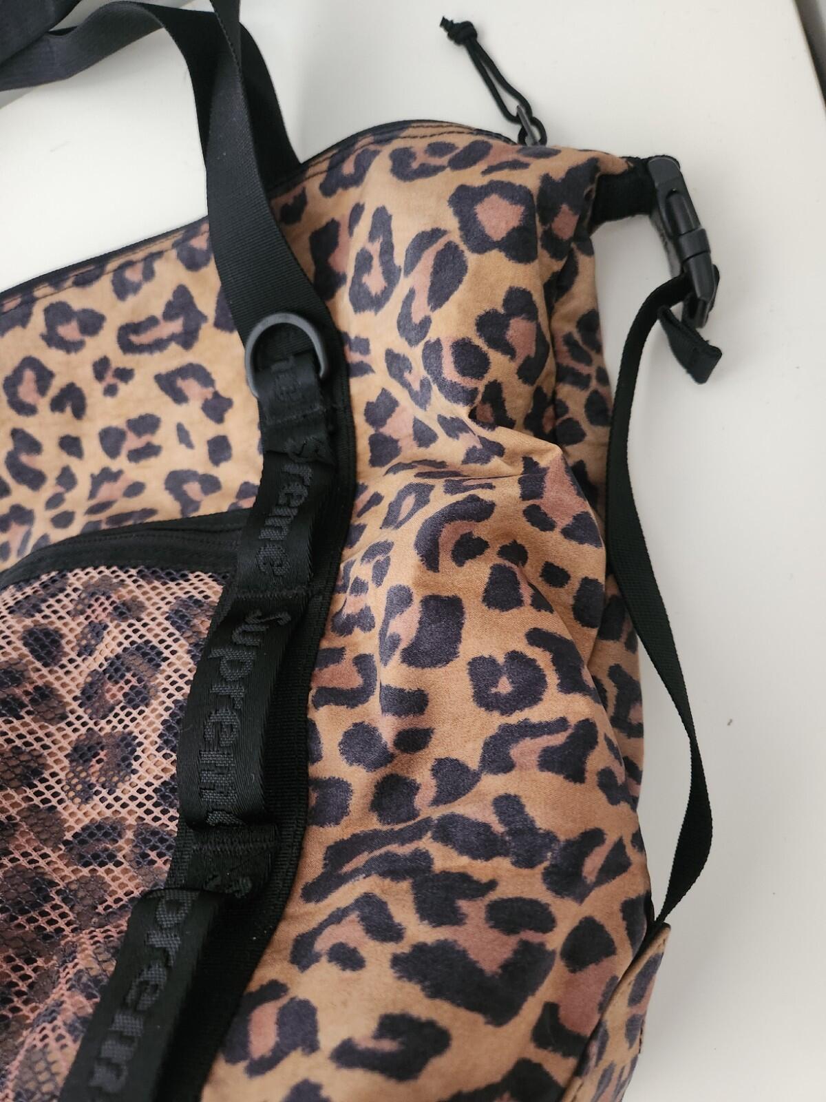 FW20 Supreme Leopard Tote Bag Water Resistant Cordura Fabric Animal Print