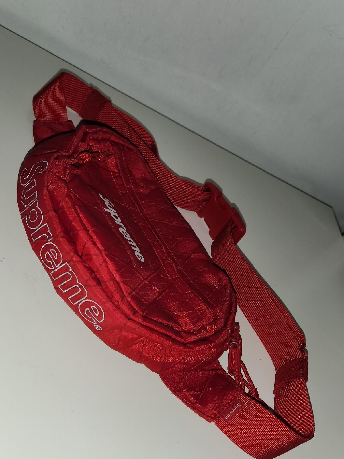 FW18 Supreme red waist and shoulder bags Water and Abrasion resistant