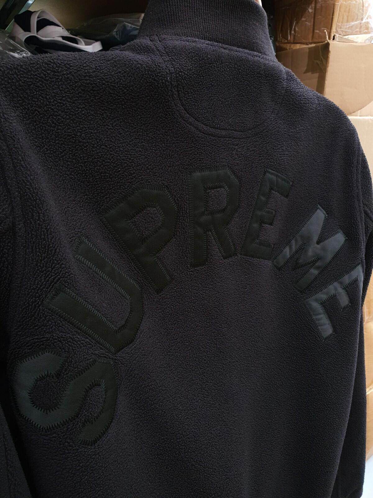 FW14 Supreme Polartec Varsity Bomber Jacket size M medium