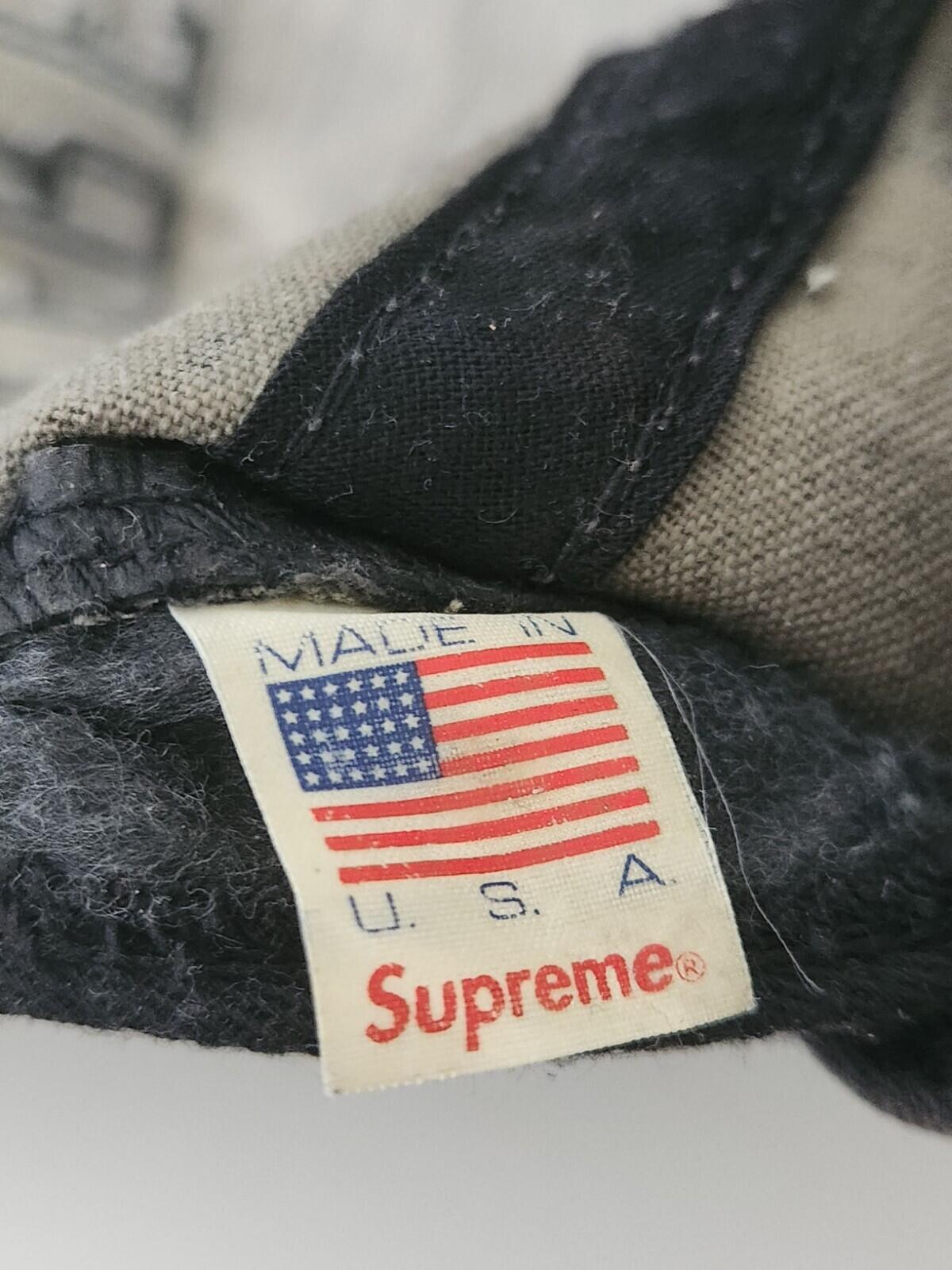Gorra con diseño de camuflaje de 5 paneles con logotipo bordado Supreme x Champion FW14 Vintage 2014