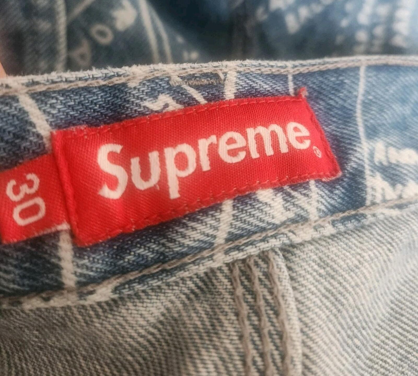 SS19 Supreme Gonz Map Denim Painter Hose Größe 30 W30 L30 Mark Gonzalez Jeans
