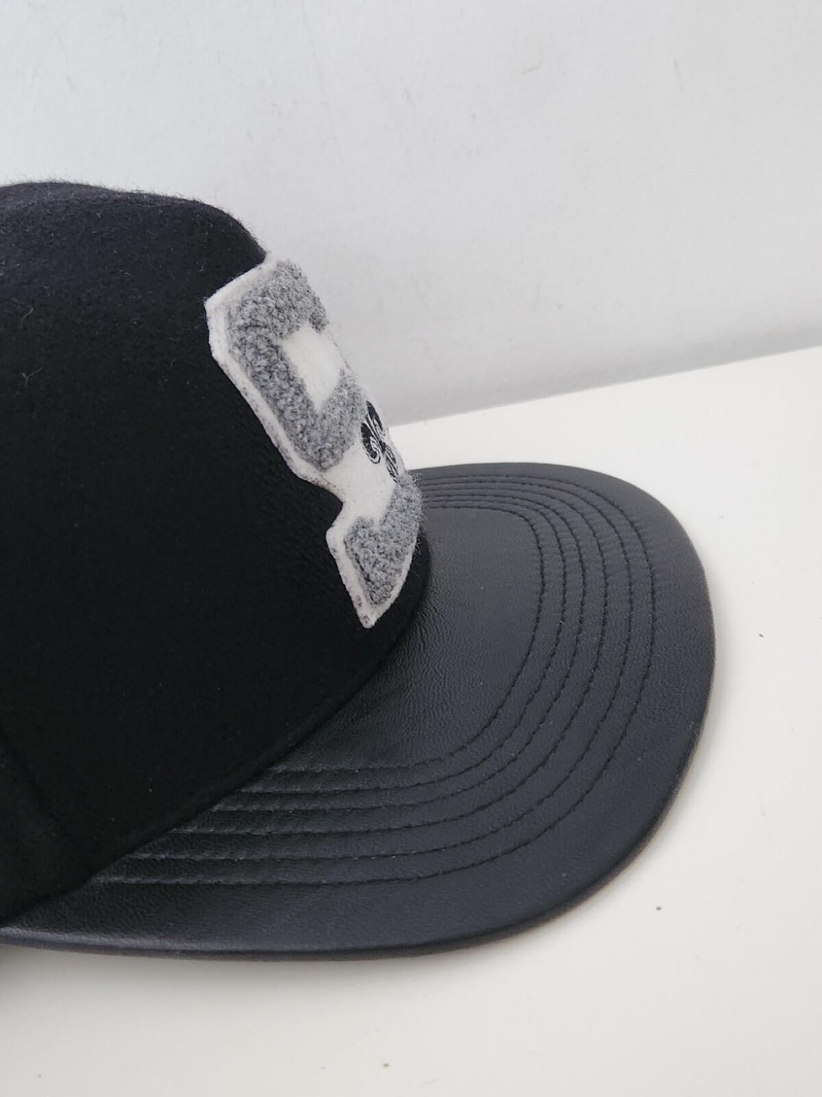 FW12 Supreme F uck B itches Get Money Wool 5-panel Leather Cap Black Hat FBGM