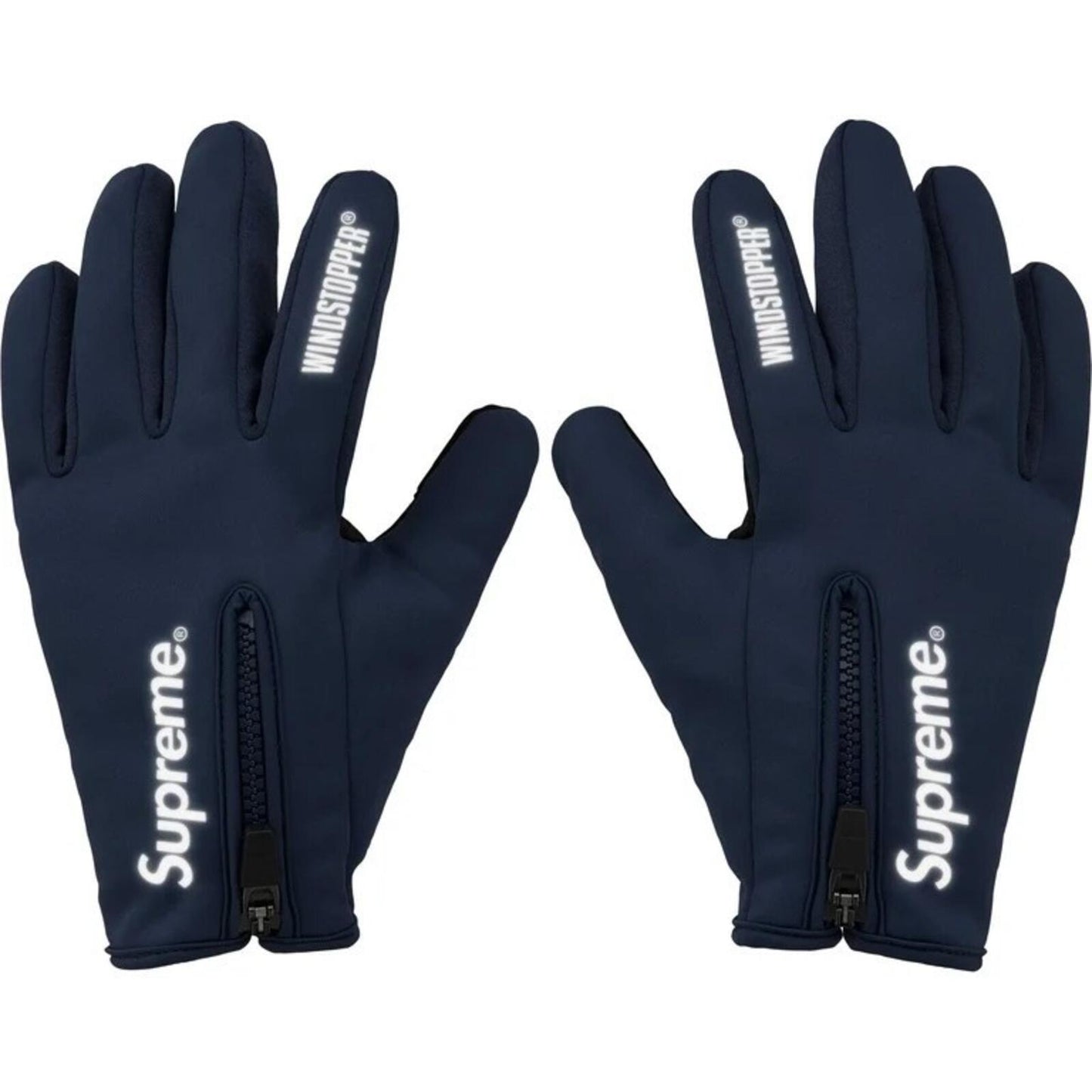 FW24 Supreme Windstopper Zip Handschuhe Navy Größe S
