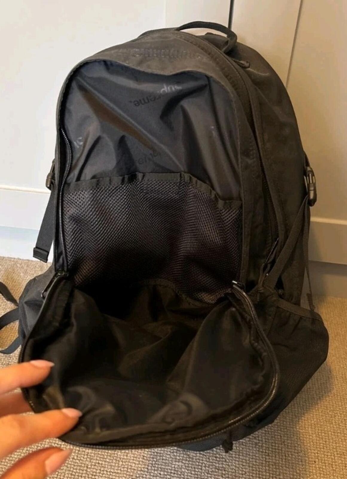 FW22 Supreme Backpack Black Water Resistant Bag