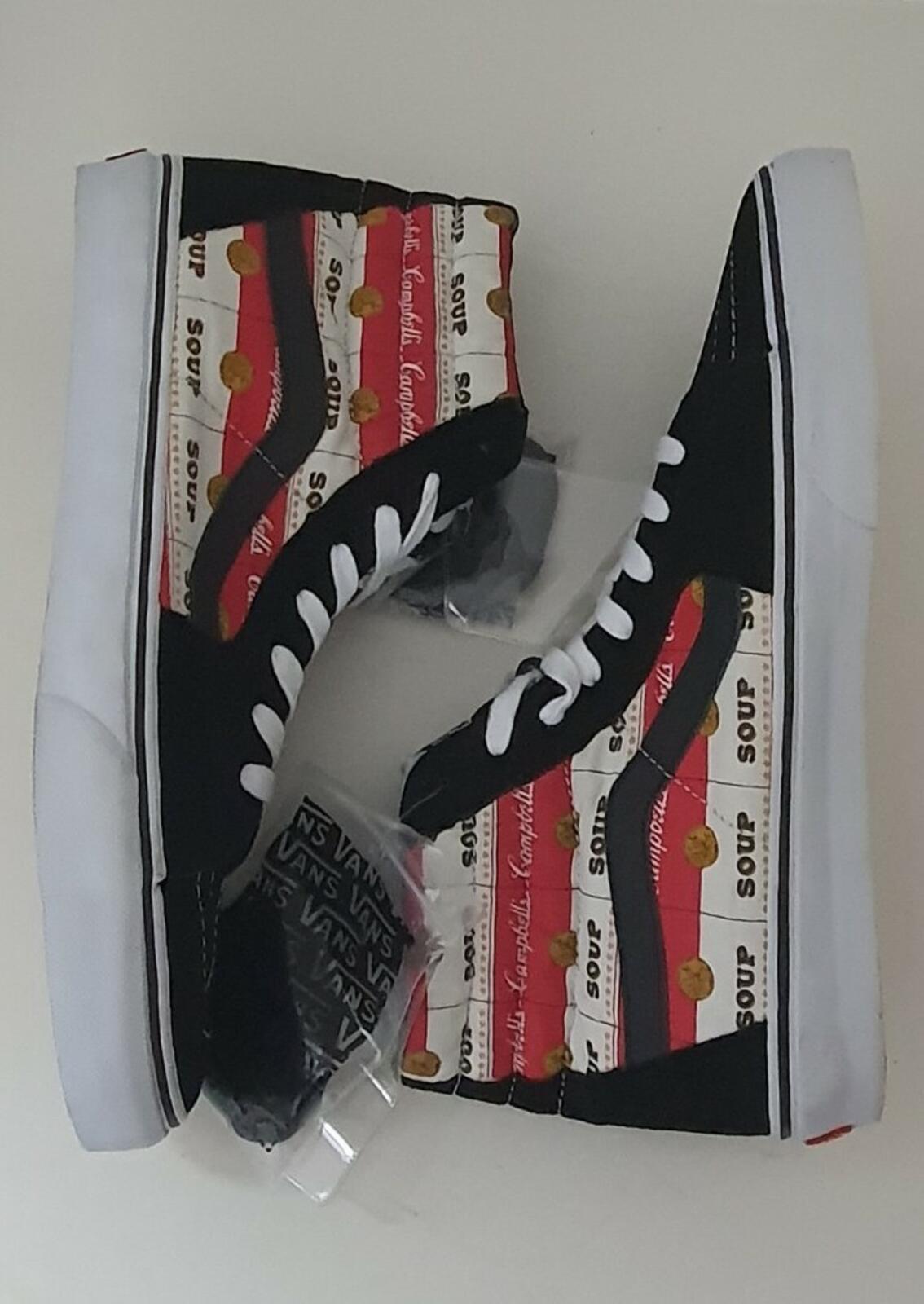 SAMPLE SS12 Supreme x Vans Campbell's Soup Sk8-Hi UK 11 US 12 EUR 46 Andy Warhol